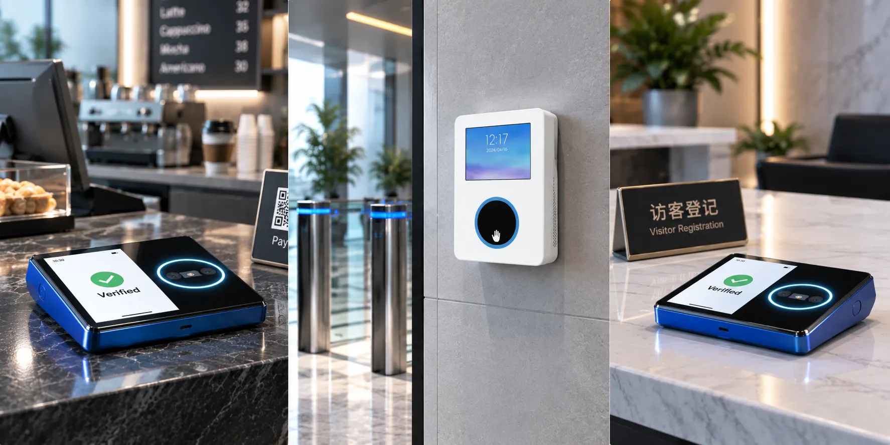 HandPass 在支付、闸机、门禁与访客登记场景的部署展示