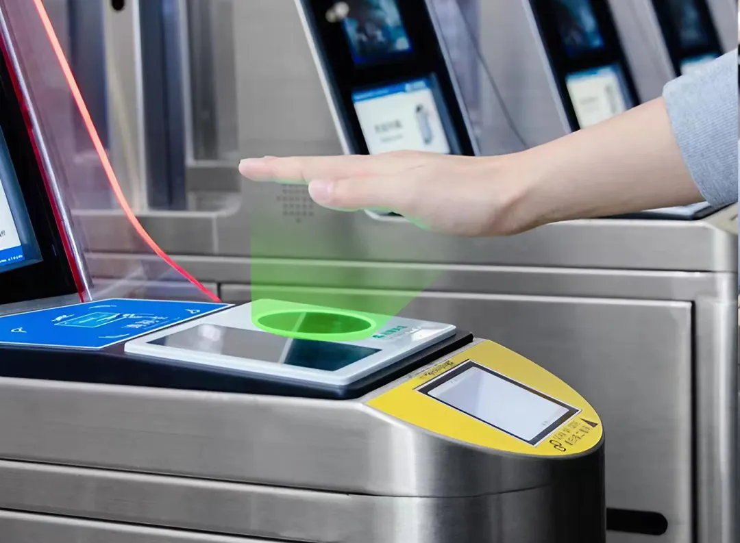 Palm recognition deployed at a transit gate