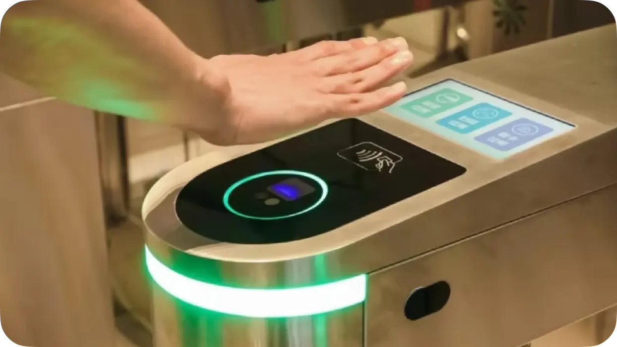 Palm recognition gates on the Daxing Airport Express