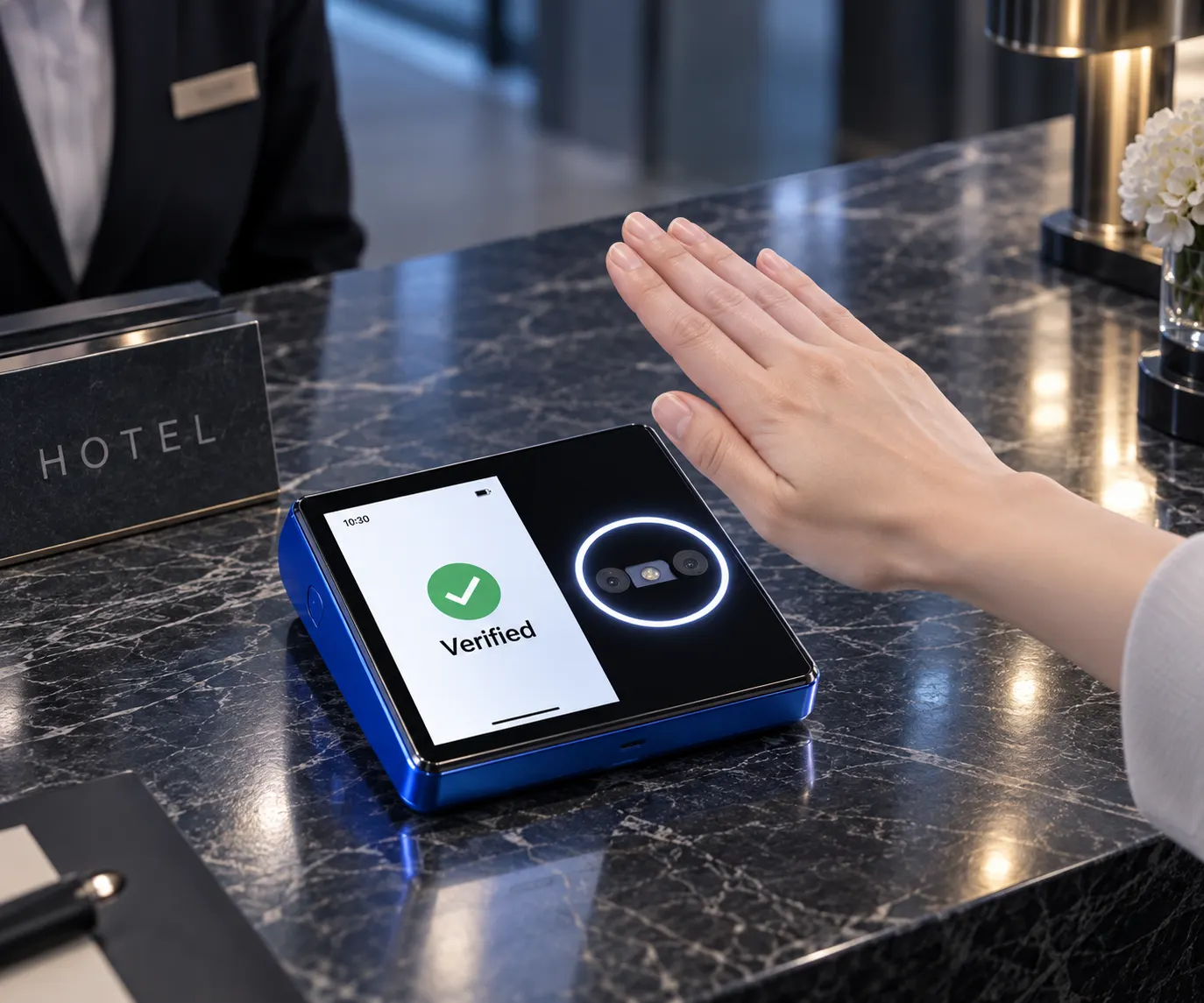 Touchscreen, audio and ring-light guidance