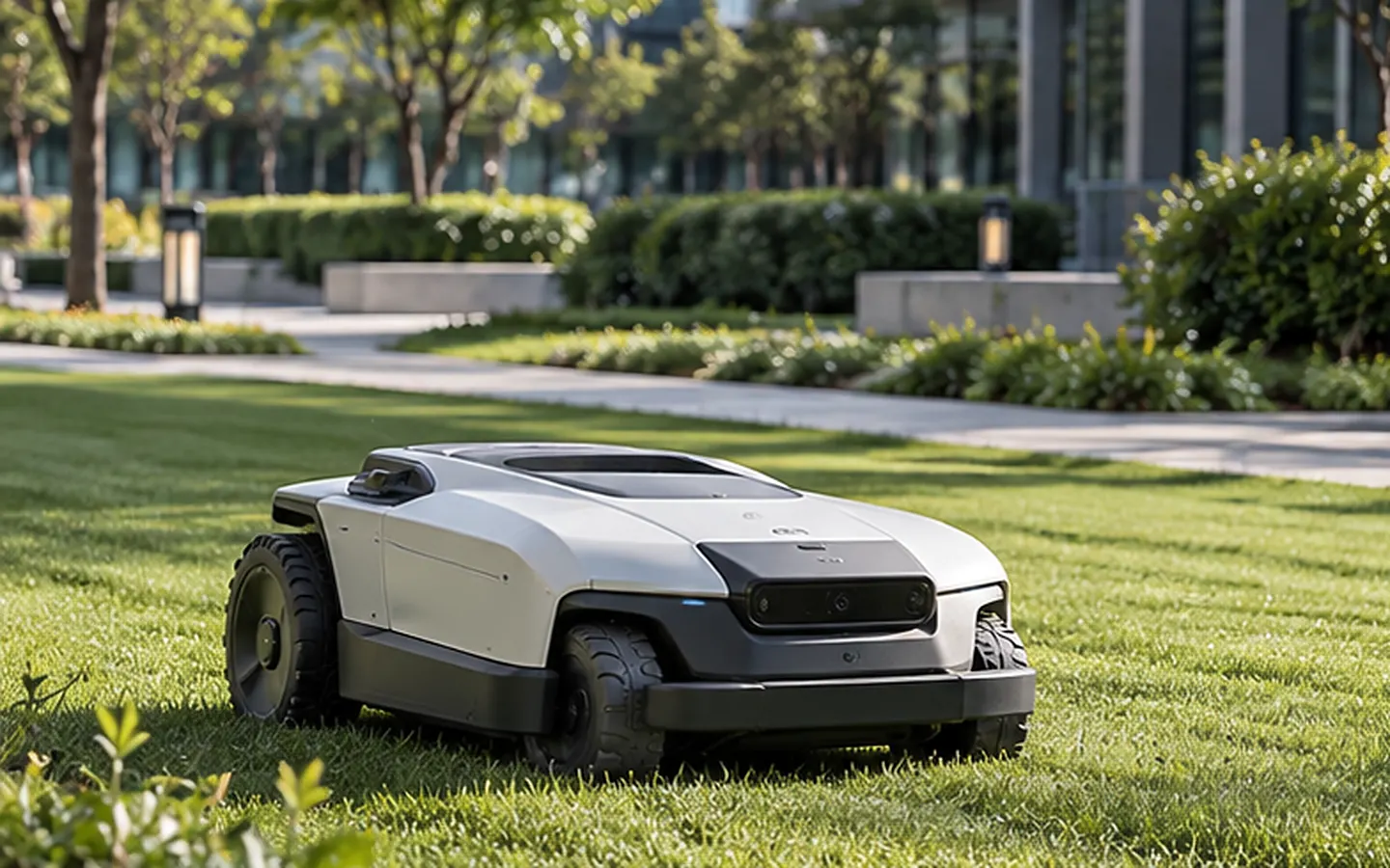 Commercial robotic mowing application