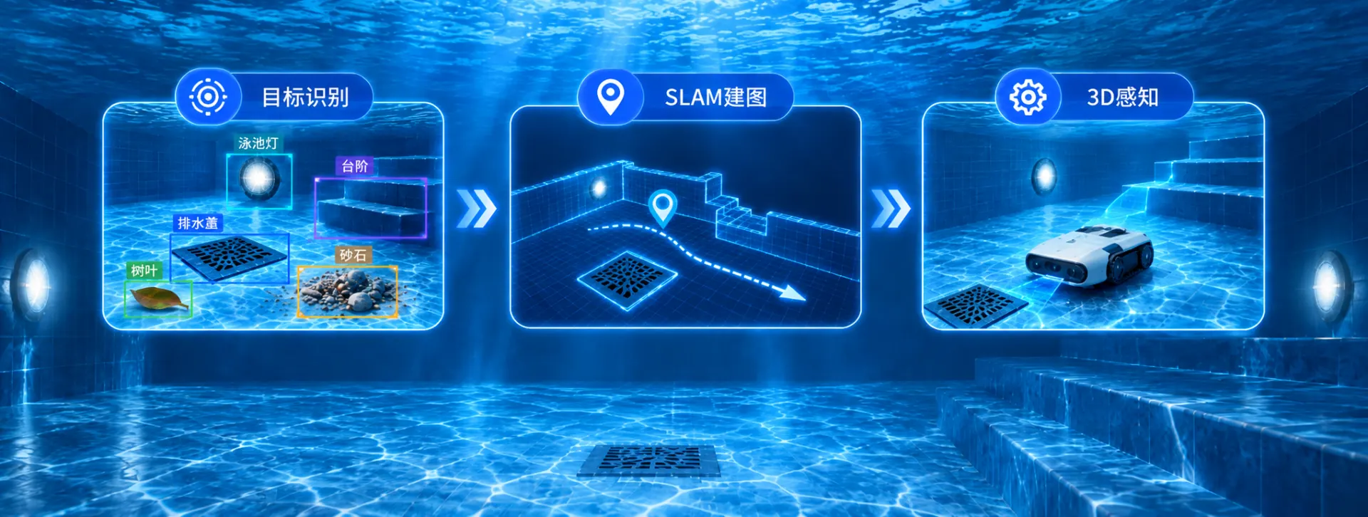 Pisca object recognition, obstacle avoidance and SLAM